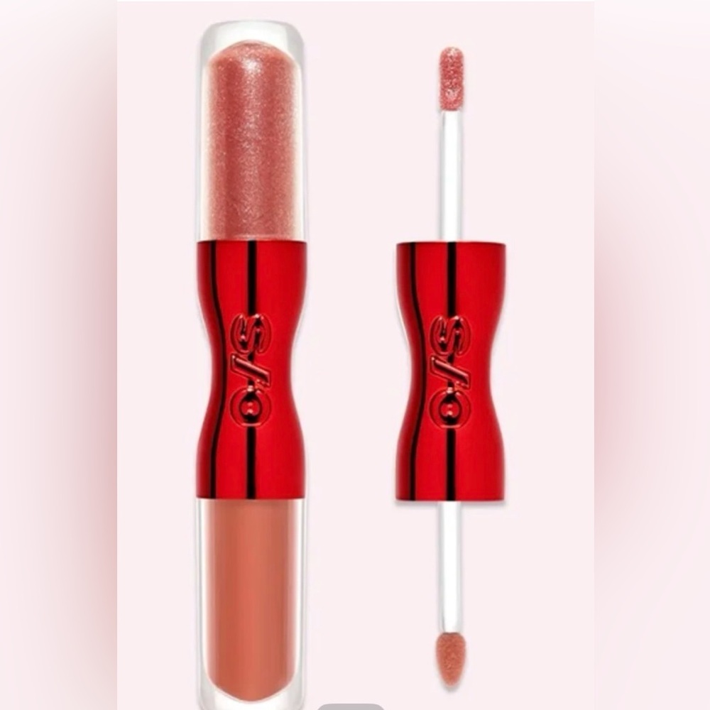 LIP SNATCHER ONE/SIZE Dual-Ended Lip Gloss & Balm — Shimmer Nude Pink